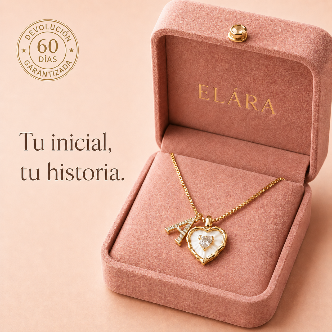 ELÁRA™ Collar personalizado con inicial